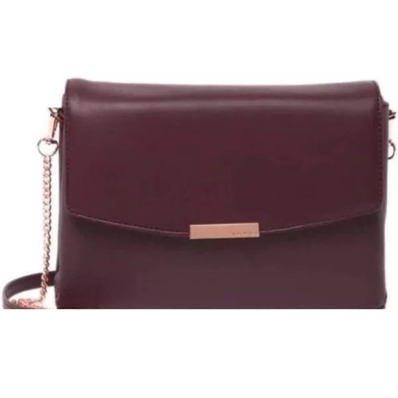 Ted Baer Keellii purple chain shoulder strap faux leather purse Easter Spring - Picture 1 of 14